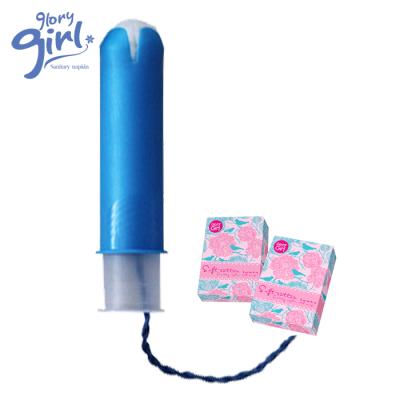 China 100% Cotton Packaging Eco Friendly Organic Applicator Hygiene Net Point Female Tampon for sale