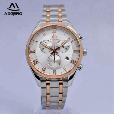 China Unique Chronograph Aliexpress Best Seller Luxury Rose Gold Hand Chain Quartz Wristwatches Men Watch for sale