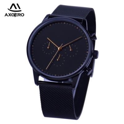 China Chronograph Chronograph Axgero Japan Multifunction Watch , Stainless Steel Mesh Band Watches for sale