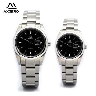 China 2019 New Design Automatic Date Design Stainless Steel Movement Women And Man Luxury Automatic Watches for sale