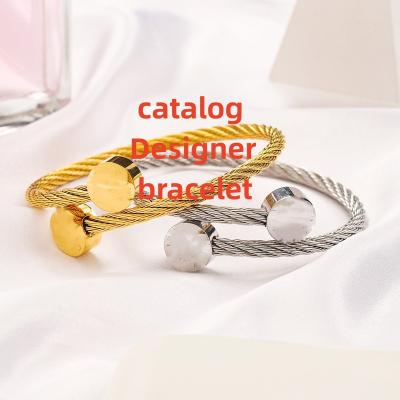 China Other New Arrival Designer Jewelry Famous Brands Stainless Steel Luxury Gold Plated 2023 Bracelet For Women for sale