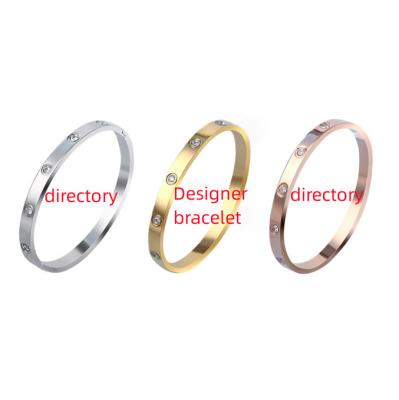 China Other New High Polished Chic Wide Bangle Bracelet Stainless Steel Band Cuff Bracelets Waterproof Jewelry Designer for sale