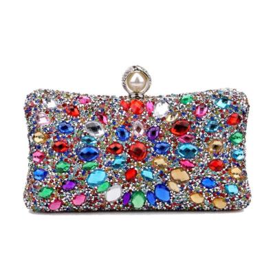 China 2023 Ladies Daily Luxury Handmade Party Evening Bag Collocation Evening Clutch Wedding Banquet Shiny Clutch Handbag for sale