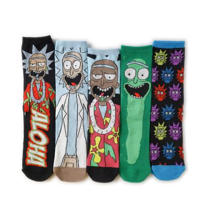 China Fashion Novelty Crew Mens Womens Cotton Breathable Funky Custom Funny Comics Happy Socken Tube Calcetines Adults Cartoon Designer Socks for sale