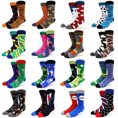 China Antibacterial asymmetric happy cartoon anime ab ankle meias designer crew tube socks cotton men socks funny happy socks for sale