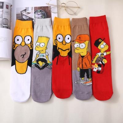 China Funny Cartoon Fashion Personality Leisure Women's Socks Couple Cotton Crew Socks Wholesale for sale