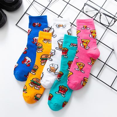 China Breathe Free New Style Food Hamburger French Fries Pots Women Personality IllustrationCotton Creative Pots Wholesale for sale