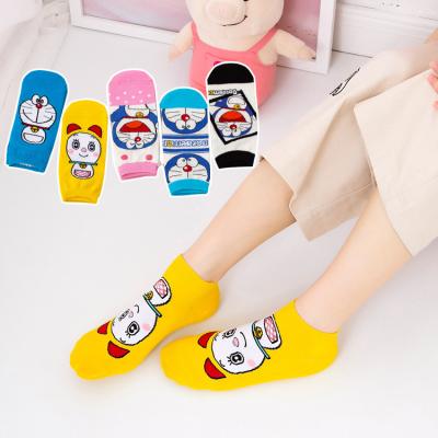 China Cartoon Cat Funny Colorful Ankle Socks Summer Cute Wholesale Cotton Happy New Spring Women's Socks for sale