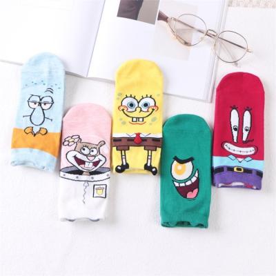 China Wholesale Cute Funny Anime Characters Cartoon Cotton Women's Socks Fashion Spring Summer Colorful Ankle Socks for sale