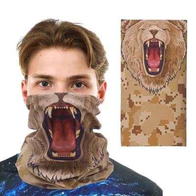 China Huiyi Face Cover Breathable Outdoor Bandanas Seamless Ice Cooling Silk Tube Custom Bandana for sale