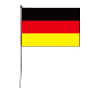 China Wholesale Portable 14*21cm Germany Small Hand Flag Promotion Hand Waving National Flag Election Flag for sale