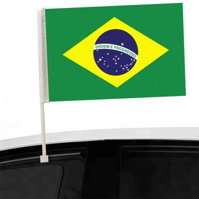 China Huiyi Window Car Hood Flags Decorative Printed Custom Country Brazil Flag Decoration Huiyi for sale