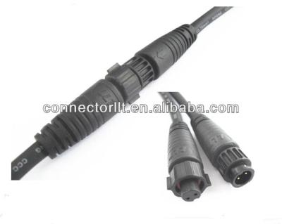 China Mount With Cable LLT M10 Cast With Cable IP65 2 Pin M10 Male Female Connector for sale