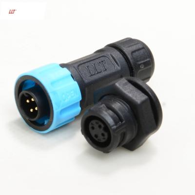 China Popular IP67 IP68 M12 waterproof power equipment connector 4 panel 2 3 5 6 7 8pin led strip llt connector for sale