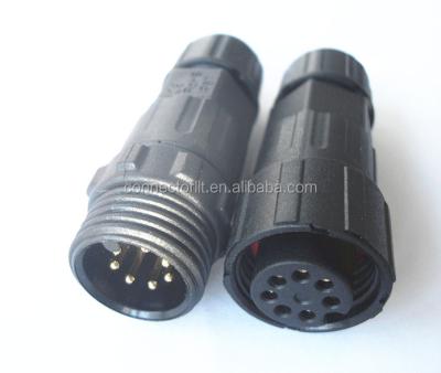 China Screw LLT M16 7 Pin Connector Sized Waterproof Assembly Connector for sale