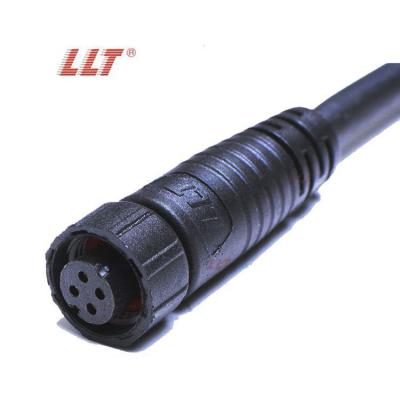 China Outdoor LED Light Automotive Power & CE TUV ROHS Certified LLT Factory M16 Led Strip Connector Cable Waterproof 4 Pin Connector for sale