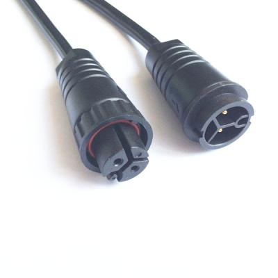 China Mount With Cable M22 Waterproof DC Connector Plug 2 Pin Male And Female Molded With Cable For Led Lighting for sale