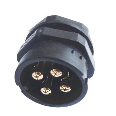 China Screw fixing with M29 cable 4 terminal screw panel mounted male and female power connector for sale