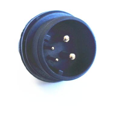 China Screw With Waterproof Power Connector 2+2 Pins Male Female Cable M29 Signal Screw Wire Plug And Socket for sale