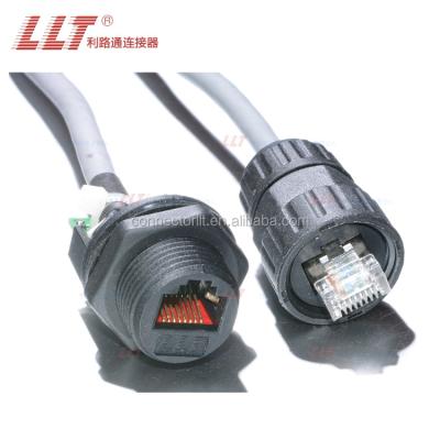 China Hot Signal Product LLT Customized M19 Waterproof Pigtail RJ45 Connector for sale