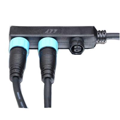 China Power Equipment IP67 Power Connector Splitter Three Port Cable Electrical Wire LLT Distributor Waterproof Connector for sale