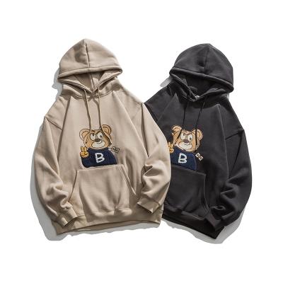 China Japanese Spring Anti-pilling Streetwear Hoodie New Chenille Wacky Bear Custom Made High Quality Top Loose Warm Embroidery for sale