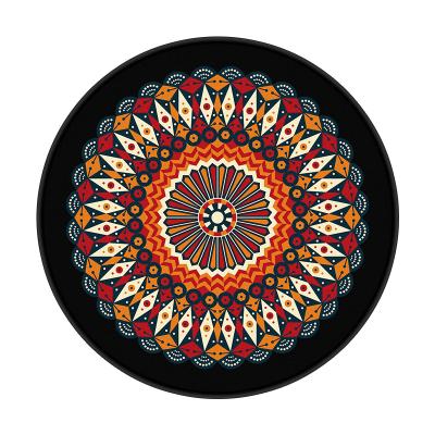 China Wholesale Modern National Round Mandala Carpet Round Pattern Retro Style Balcony Tea Table Basket Living Room Floor Hanging Decorative Carpet for sale