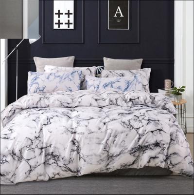 China Nondisposable Luxury Hot Selling Amazon Comforter Winter Quilt 4pcs Stone Fluffy Pattern Printing Duvet Cover Queen Size Bedding Set for sale