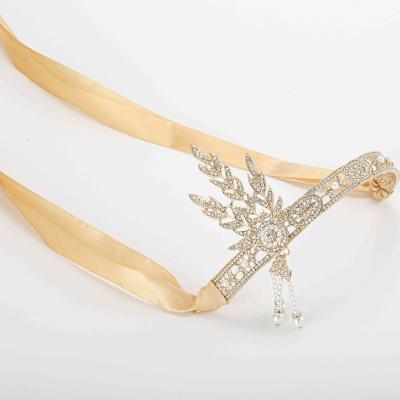 China Boho Tiara Flower Girls Rhinestone Bridal Inlaid Hair Accessory Rhinestone Crown Party Wedding Gift Hair Jewelry Alloy for sale