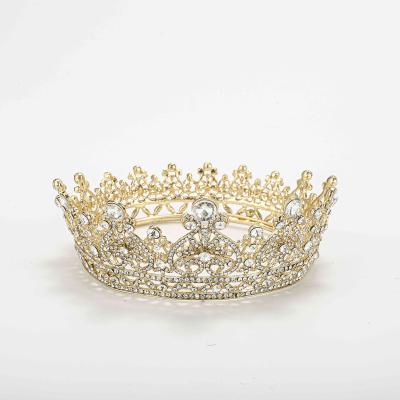 China Inlaid Rhinestone Crown Alloy Rhinestone Crown For Women Bridesmaid Tiara Crown Headband Girls Hair Accessories Bridal Hair Jewelry for sale