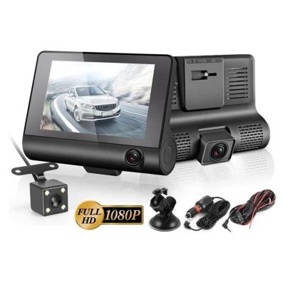 China 4 Inch Screen 3 Camera Vehicle Black Waterproof Boxcar DVR HD 1080P for sale