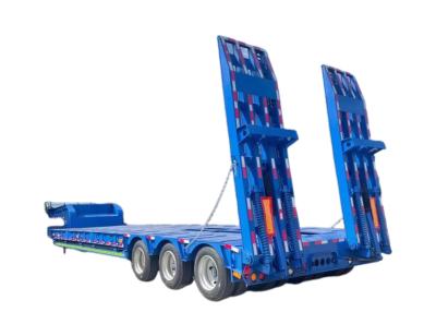 China CIMC 100 Ton Container Transport Truck lowbed Semi Trailer for sale