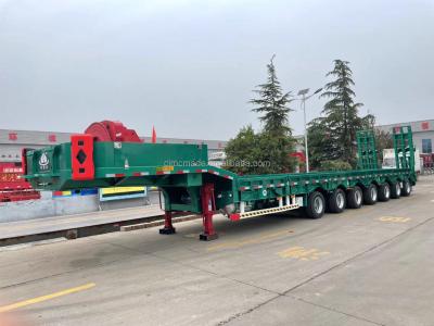 China CIMC 2-axis 3-axis 4-axis 5-axis 6-axis 100 Ton Container Transport Truck Semi Flatbed Trailer for sale