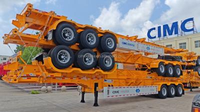 China CIMC 2 Axle 3 axle 20FT 40ft Skeletal Container Skeleton Trailer Chassis Semi Trailer for sale