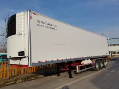 China Suspension Mechanical CIMC 3-axle Cold Chain Frozen Refrigerated Trailer for sale