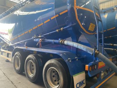 China CIMC Powder Tanker Trucks 3-Axle Bulk Transport Semi Trailers Cement Transportation for sale