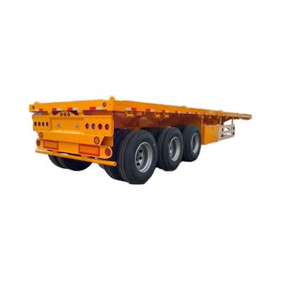 China 4-Axle Flatbed Semi-Trailer with Customizable Design and Durable Steel Construction for sale