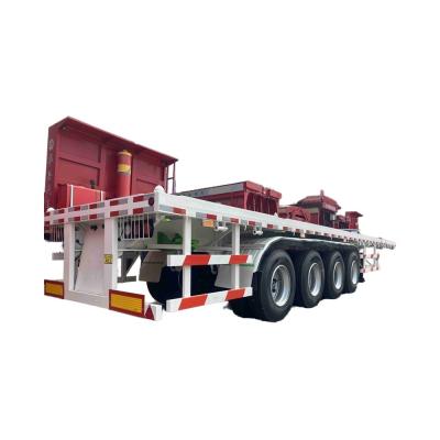 China CIMC Best Quality 3-4 Axles 60t New lowbed Low Bed Semi Trailer 3 Axles 80t Lowbed Lowboy Low Flatbed Trailer For Sale for sale