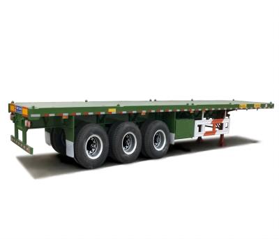 China Factory price 3 axis container flatbed semitrailer chassis 3 axis flatbed trailer 40 ft container Flatbed Semi Trailer For Sale for sale