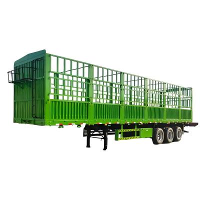 China Second Hand New Design Fence Semi Trailer 80 Ton Loading Capacity for sale