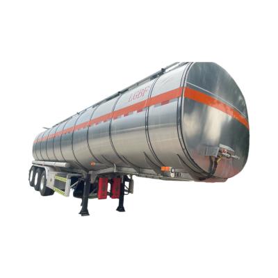 China 3axle Aluminum Alloy Fuel Tank Semi-trailer New Oil Tank Truck Trailer for sale