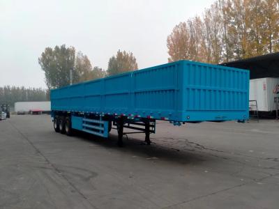 China 40ft 3 Axle High Tensile Steel With 4/6/8/10/12 Sets Locks For Bulk Cargo / Container Transport Side Wall Semi Trailer for sale