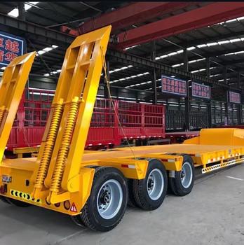 China CIMC 3AXLES LOW BED SEMI TRAILER  FOR 'S TRANSPORTATION for sale