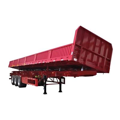 China Transporte de minas de carbón con tres ejes de inclinación Semi remolque diseñado para un transporte eficiente Descarga de carbón de arena en venta