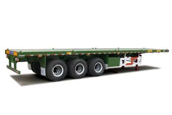 China Heavy-Duty Fatbed Semi Trailer for Sale in Africa: Designed for Stable and Efficient Transportation of Oversized Loads for sale