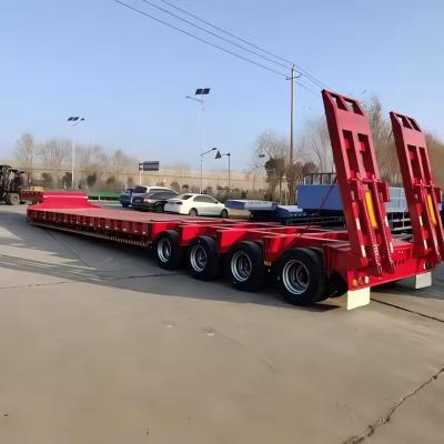 China CIMC Sturdy Steel 3/4/5/6 Axles for Heavy Duty Transportation Lowbed Semi Trailers  for sale