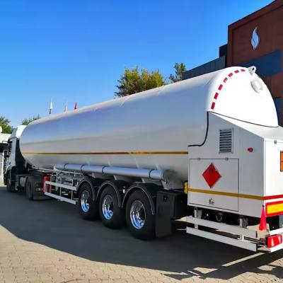 China 13150*2500*4100mm 1 Compartment 45CBM 60000 Liters LNG Transport Tank Semi Trailer for sale