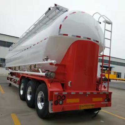 China Carbon Steel 3 Axles W Type 2-3 Compartment Customized Hual 60T Flour tank Trailer for sale