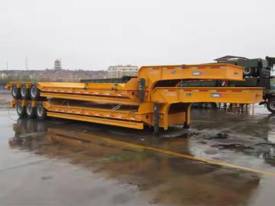 China CIMC Strength Steel 3-Axis 40-200 Tons Heavy Duty Lowbed Semi Trailer for sale