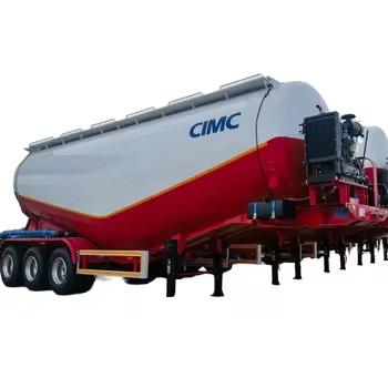 China CIMC Latest Design Of High-strength Three-axis Cement Bulk Powder Tank Trailer for sale